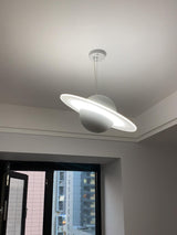 Modern Jupiter Ring LED Pendant Light Circular White Hanging Ceiling Lamp