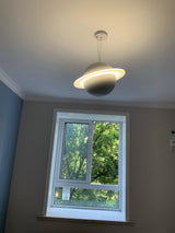 Modern Jupiter Ring LED Pendant Light Circular White Hanging Ceiling Lamp