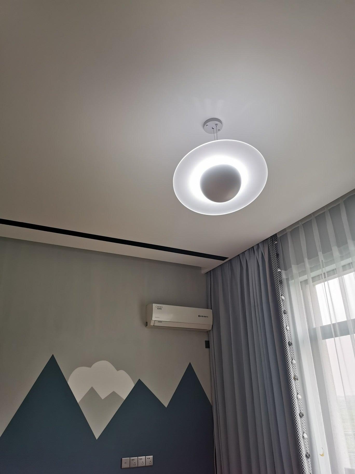 Modern Jupiter Ring LED Pendant Light Circular White Hanging Ceiling Lamp