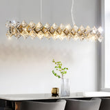 Modern K9 Crystal Chandelier with 3 Step Dimming for Dining and Living Room Spaces