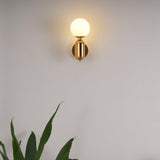 Modern Kade Blown Glass Wall Sconce Lighting with Polished Metal Frame