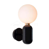 Modern Kade Blown Glass Wall Sconce Lighting with Polished Metal Frame