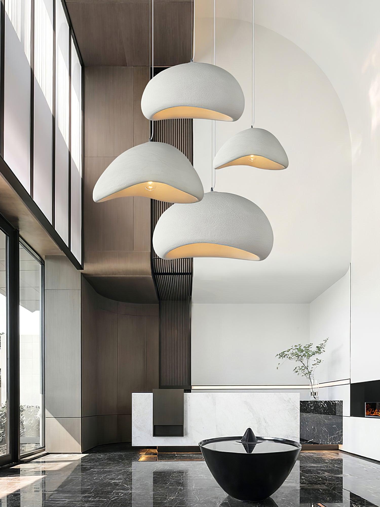 Modern Khmara Style Cloud Swag Pendant Light Artistic Moon Aesthetic Ceiling Lamp for Kitchen and Bedroom