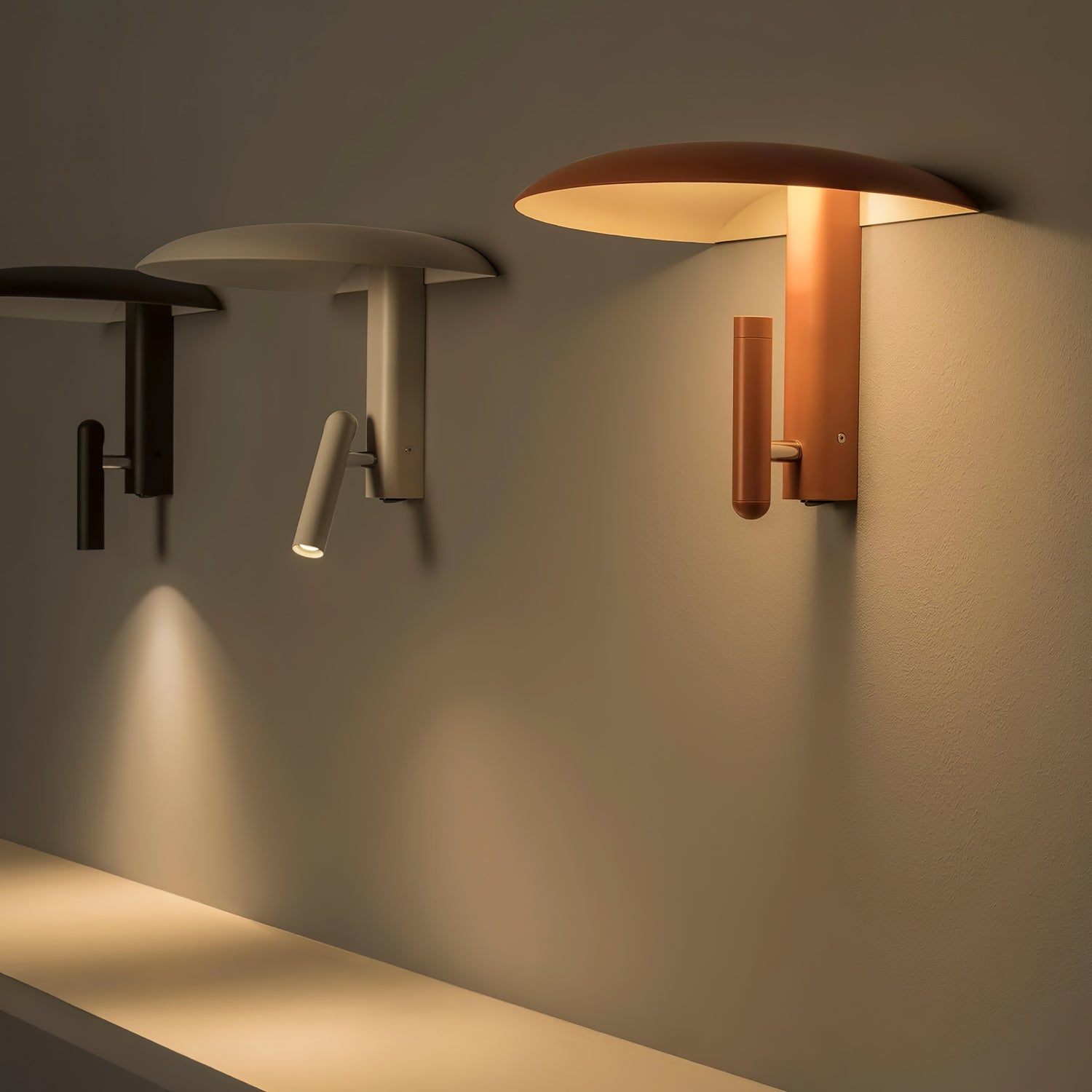 Modern Konoha Adjustable Spotlight Wall Sconce Set of 2 Minimalist Bedside Reading Lamp
