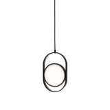 Modern KUU Rotating Circle LED Pendant Light Moon Inspired Adjustable Ring Hanging Lamp
