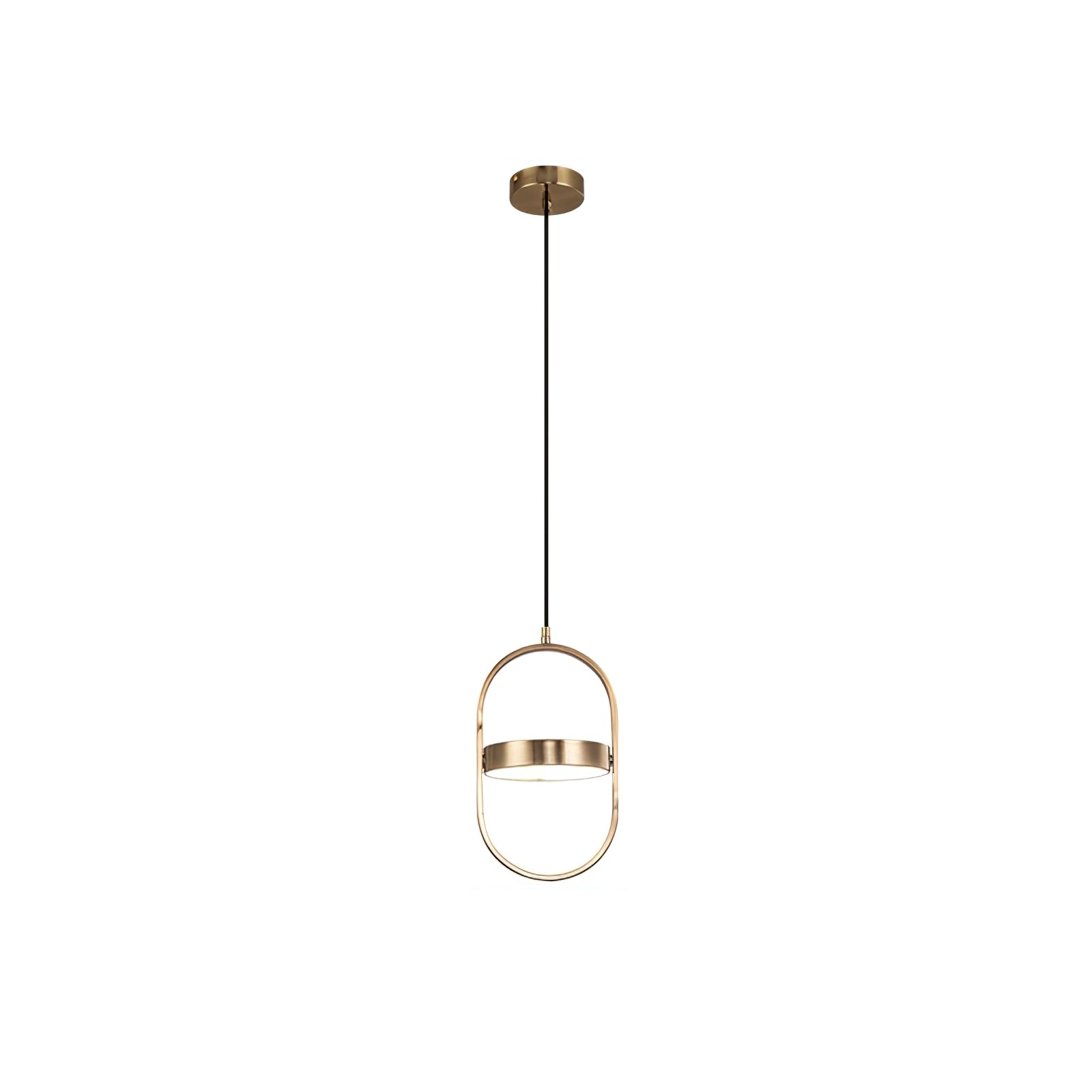 Modern KUU Rotating Circle LED Pendant Light Moon Inspired Adjustable Ring Hanging Lamp