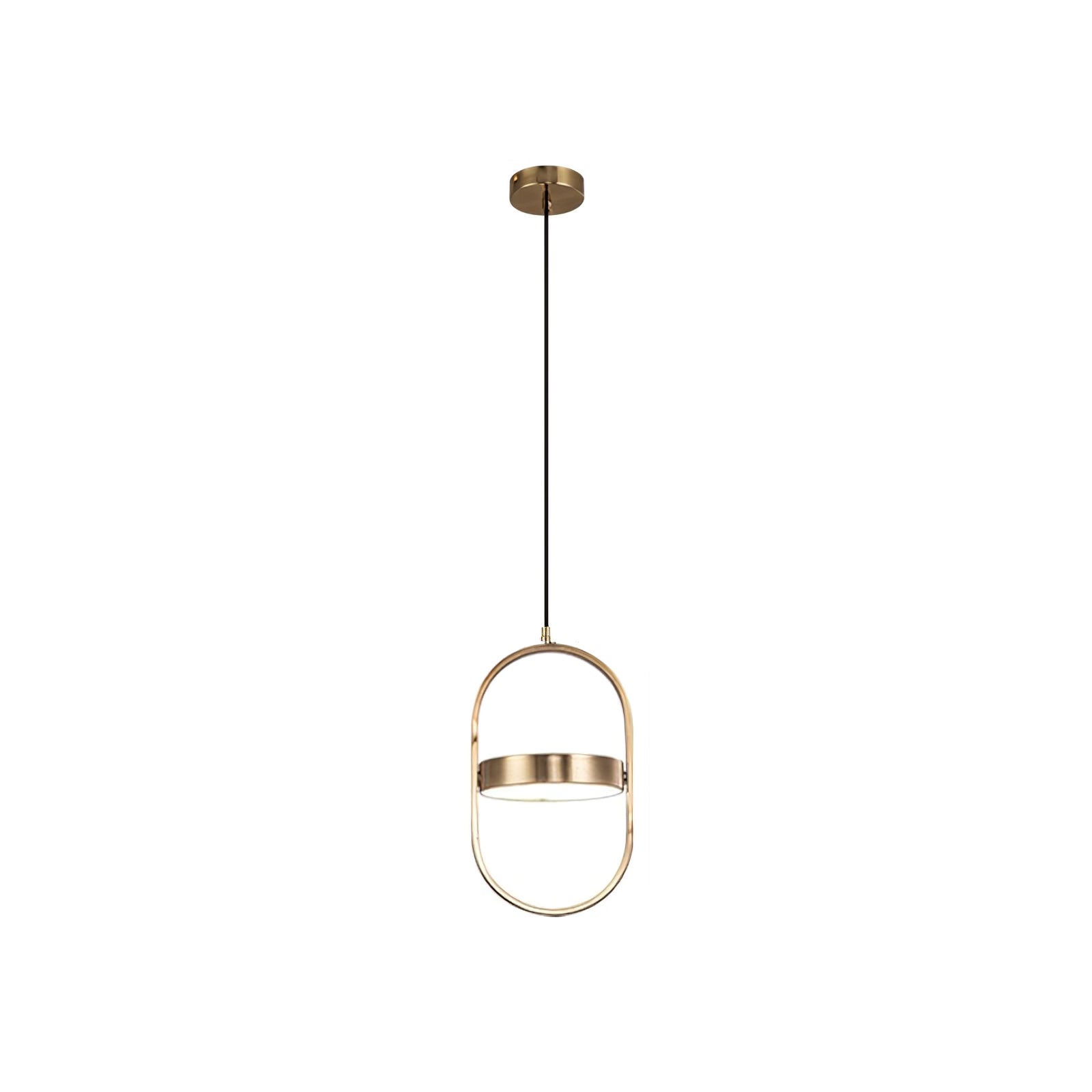 Modern KUU Rotating Circle LED Pendant Light Moon Inspired Adjustable Ring Hanging Lamp