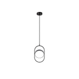 Modern KUU Rotating Circle LED Pendant Light Moon Inspired Adjustable Ring Hanging Lamp