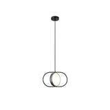 Modern KUU Rotating Circle LED Pendant Light Moon Inspired Adjustable Ring Hanging Lamp