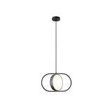 Modern KUU Rotating Circle LED Pendant Light Moon Inspired Adjustable Ring Hanging Lamp