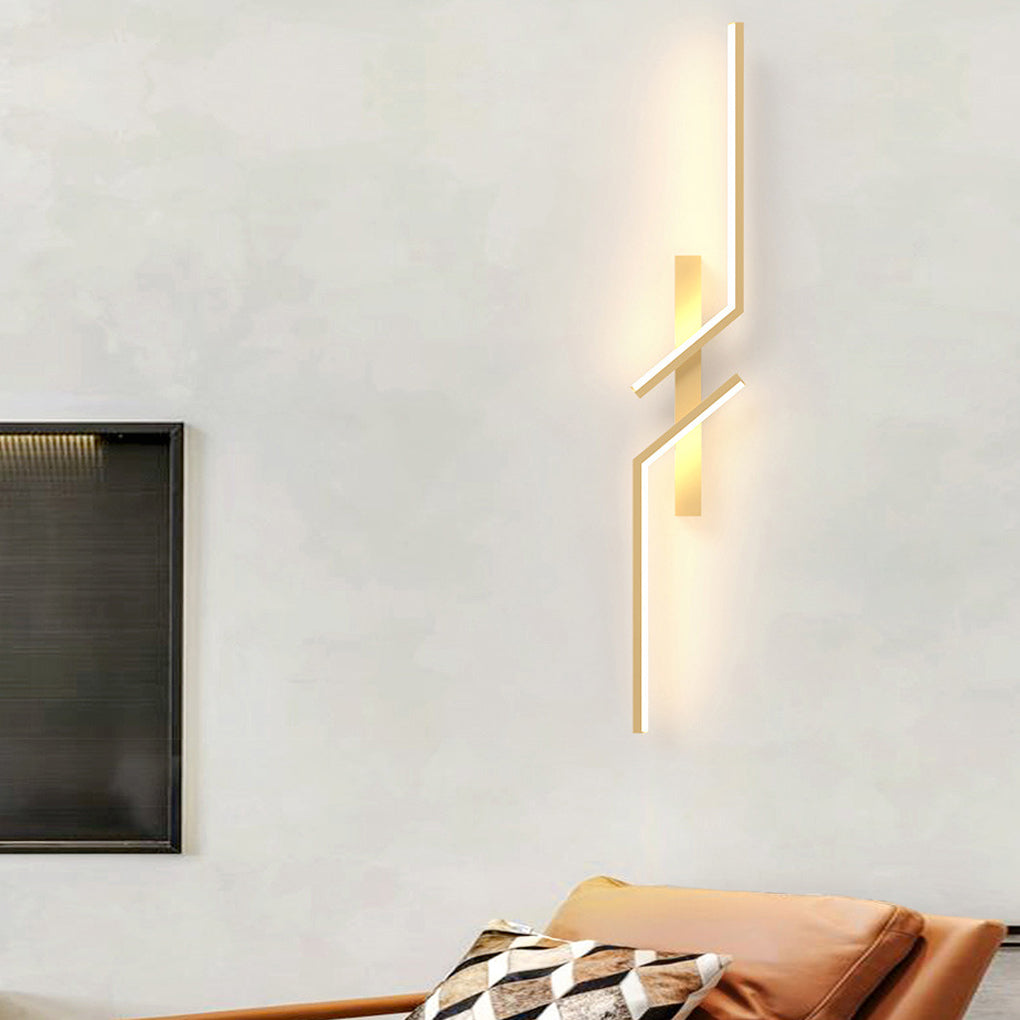 Modern L Shaped Geometric LED Wall Sconce Minimalist Indoor Lighting Fixture