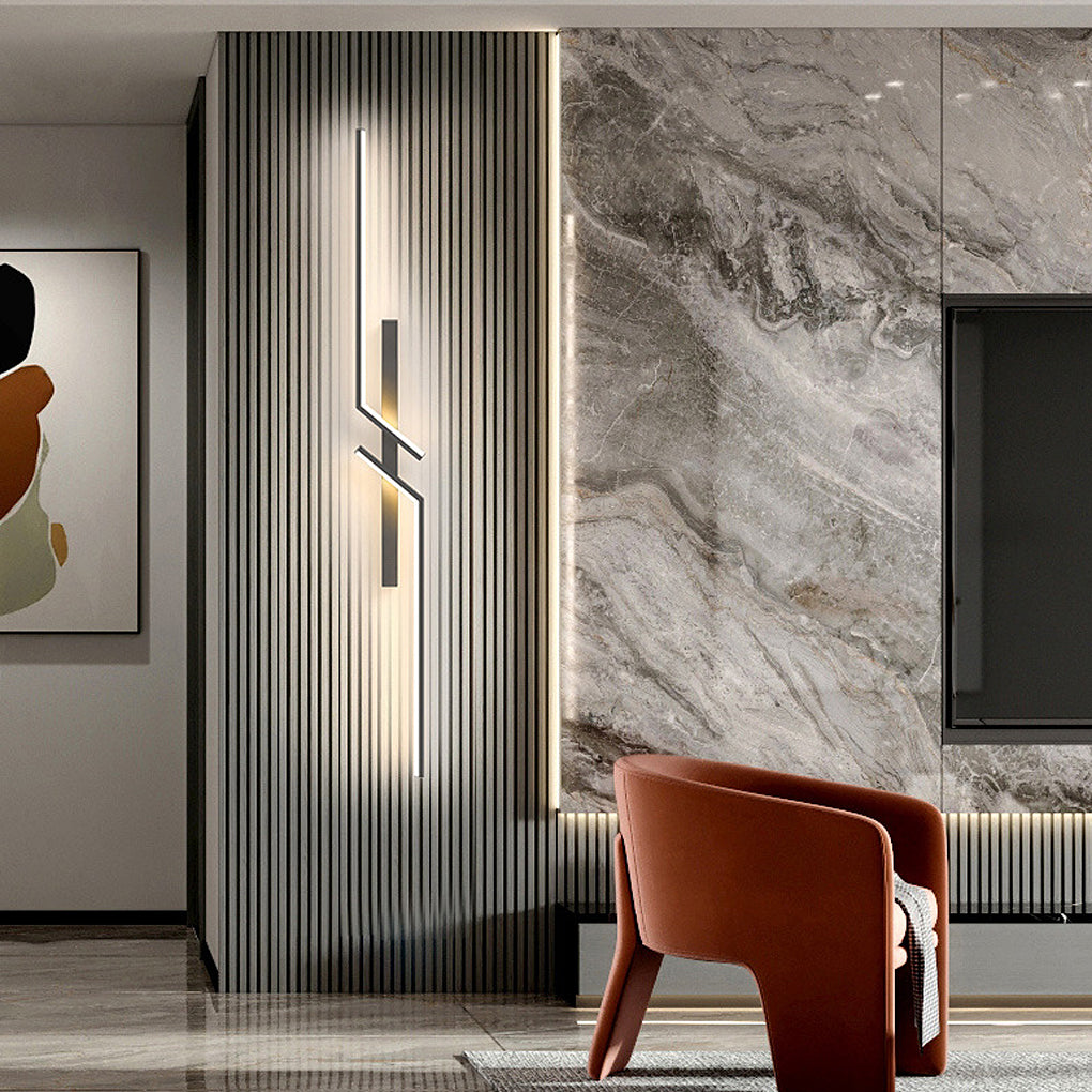 Modern L Shaped Geometric LED Wall Sconce Minimalist Indoor Lighting Fixture