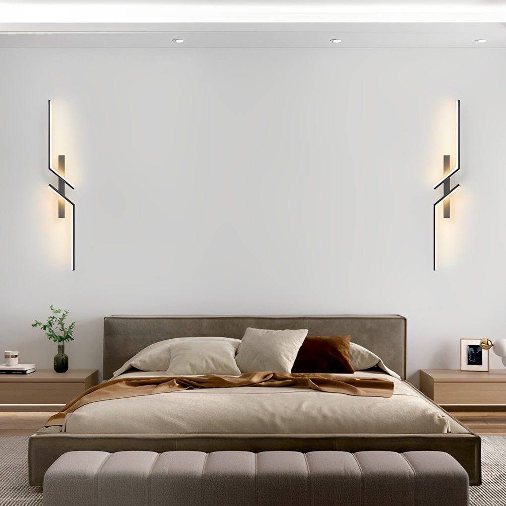 Modern L Shaped Geometric LED Wall Sconce Minimalist Indoor Lighting Fixture