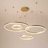 Modern Large Round LED Chandelier for High Ceilings and Living Room Aluminum Pendant Light