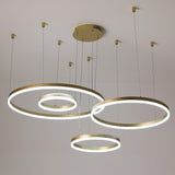 Modern Large Round LED Chandelier for High Ceilings and Living Room Aluminum Pendant Light