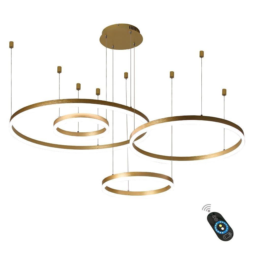 Modern Large Round LED Chandelier for High Ceilings and Living Room Aluminum Pendant Light