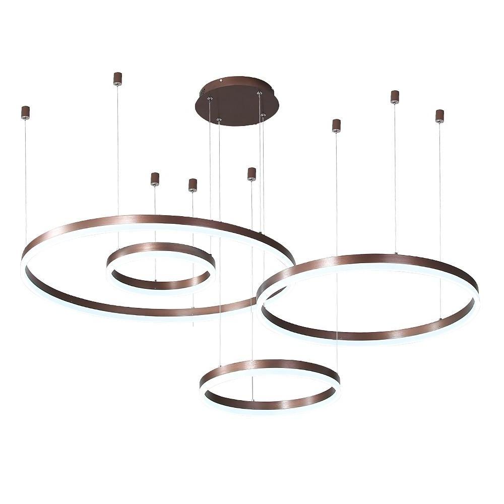 Modern Large Round LED Chandelier for High Ceilings and Living Room Aluminum Pendant Light