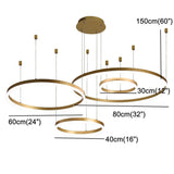 Modern Large Round LED Chandelier for High Ceilings and Living Room Aluminum Pendant Light