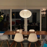 Modern Latticed Metal Mesh Pendant Light with Integrated LED for Living Room and Dining Areas