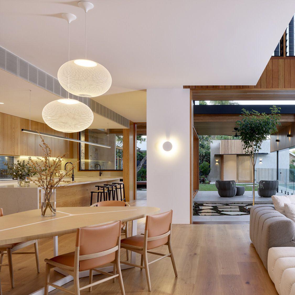 Modern Latticed Metal Mesh Pendant Light with Integrated LED for Living Room and Dining Areas