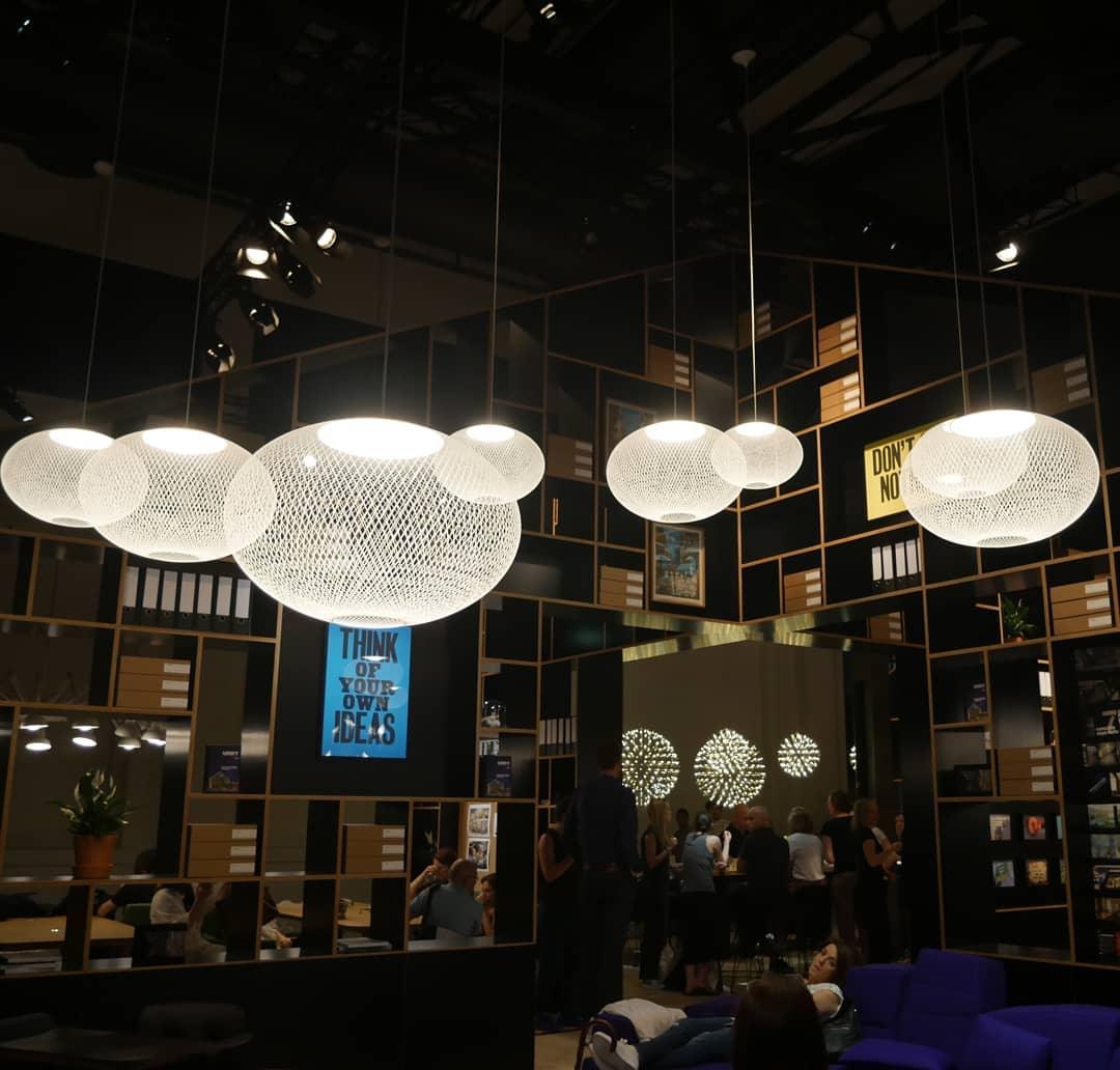 Modern Latticed Metal Mesh Pendant Light with Integrated LED for Living Room and Dining Areas
