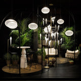 Modern Latticed Metal Mesh Pendant Light with Integrated LED for Living Room and Dining Areas