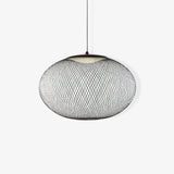 Modern Latticed Metal Mesh Pendant Light with Integrated LED for Living Room and Dining Areas