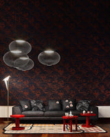 Modern Latticed Metal Mesh Pendant Light with Integrated LED for Living Room and Dining Areas