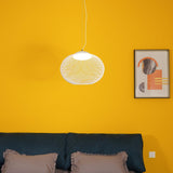 Modern Latticed Metal Mesh Pendant Light with Integrated LED for Living Room and Dining Areas
