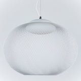 Modern Latticed Metal Mesh Pendant Light with Integrated LED for Living Room and Dining Areas