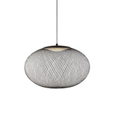 Modern Latticed Metal Mesh Pendant Light with Integrated LED for Living Room and Dining Areas