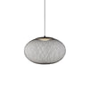 Modern Latticed Metal Mesh Pendant Light with Integrated LED for Living Room and Dining Areas