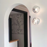 Modern Lava Melted Glass Wall Sconce Mirror Finish Indoor Accent Lighting
