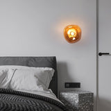 Modern Lava Melted Glass Wall Sconce Mirror Finish Indoor Accent Lighting