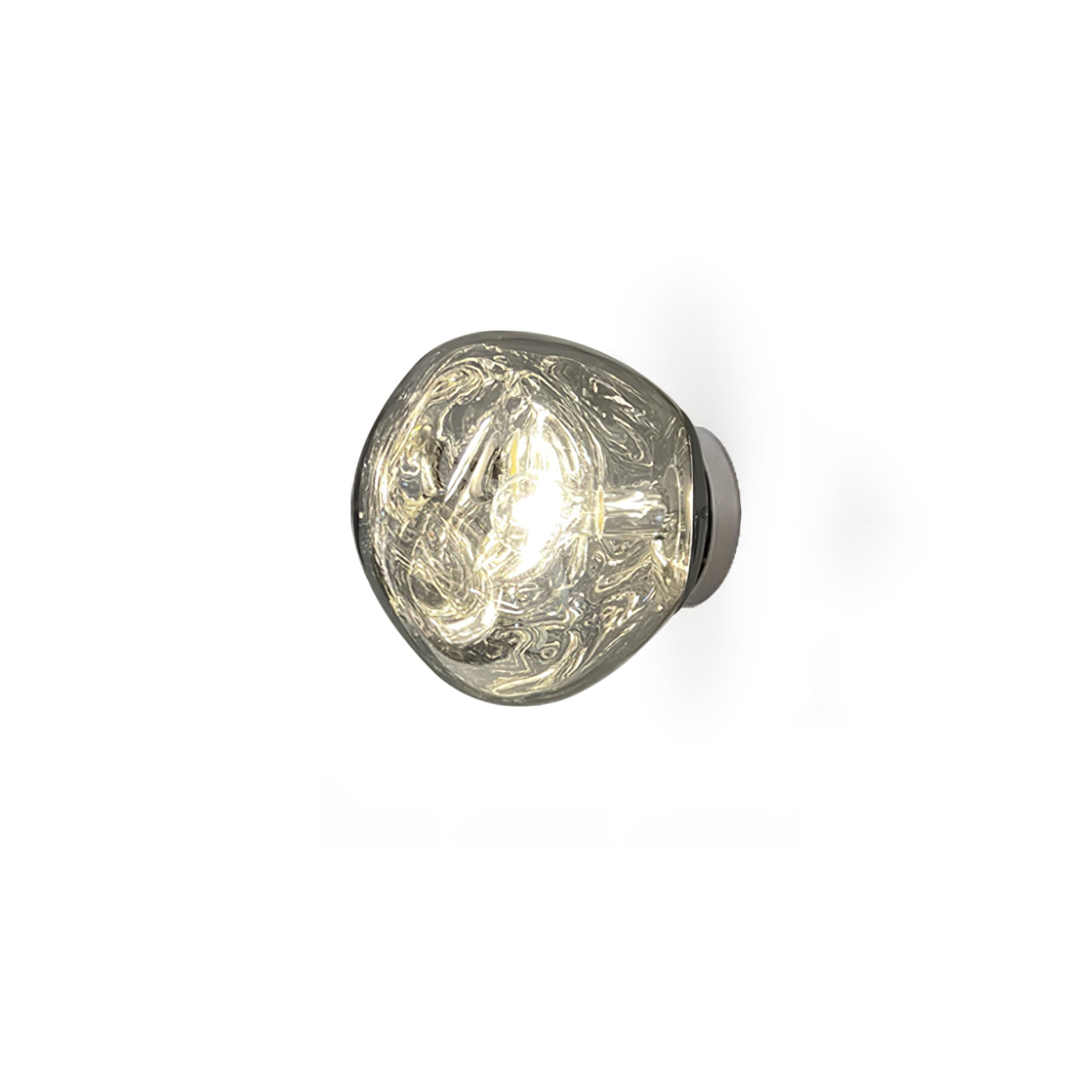 Modern Lava Melted Glass Wall Sconce Mirror Finish Indoor Accent Lighting