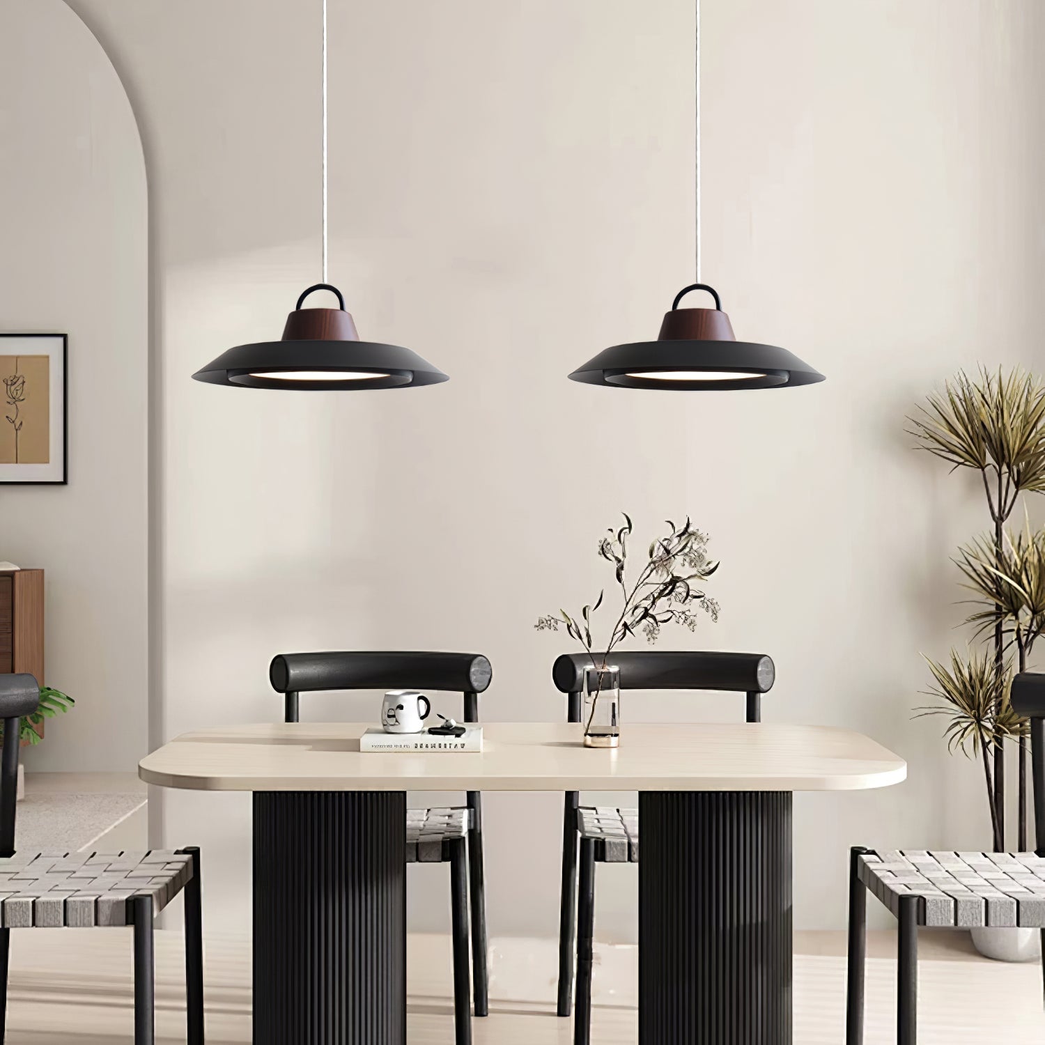Modern Layered Metal LED Pendant Lamp with Tiered Shade for Kitchen and Dining Spaces