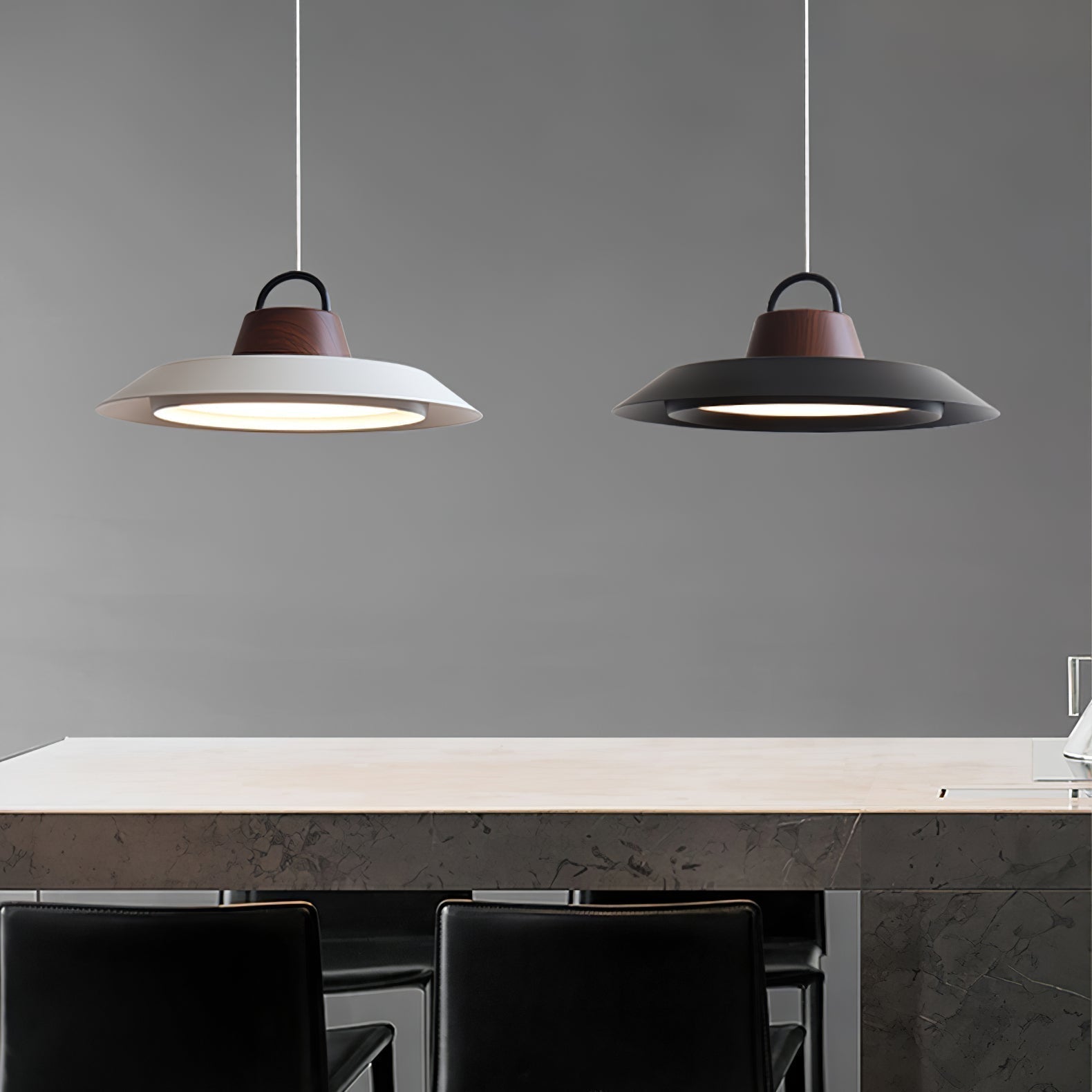 Modern Layered Metal LED Pendant Lamp with Tiered Shade for Kitchen and Dining Spaces