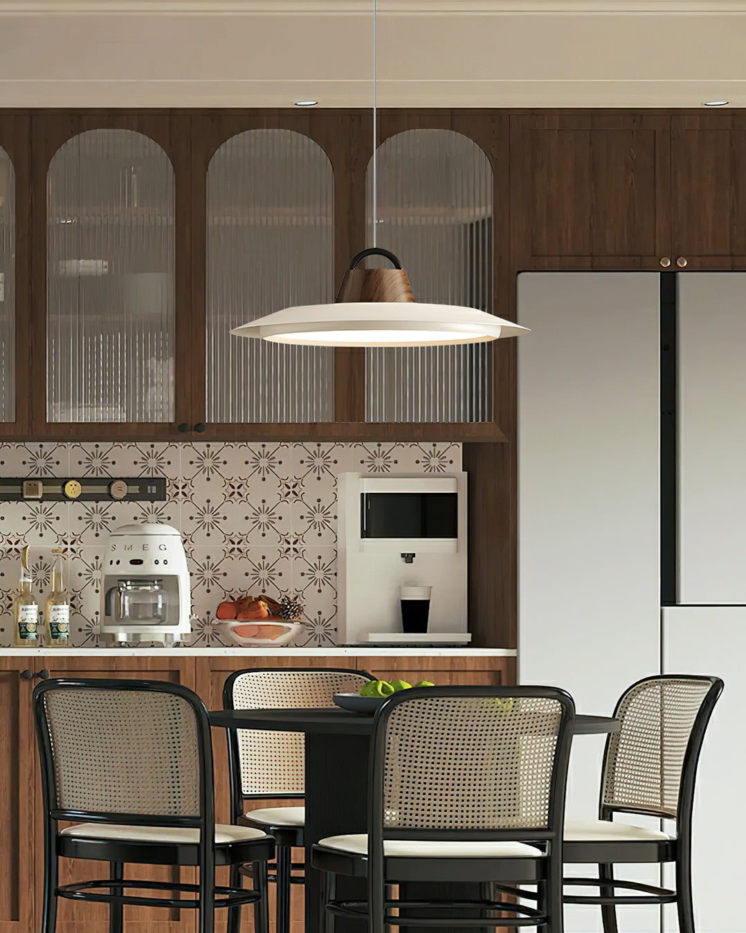 Modern Layered Metal LED Pendant Lamp with Tiered Shade for Kitchen and Dining Spaces