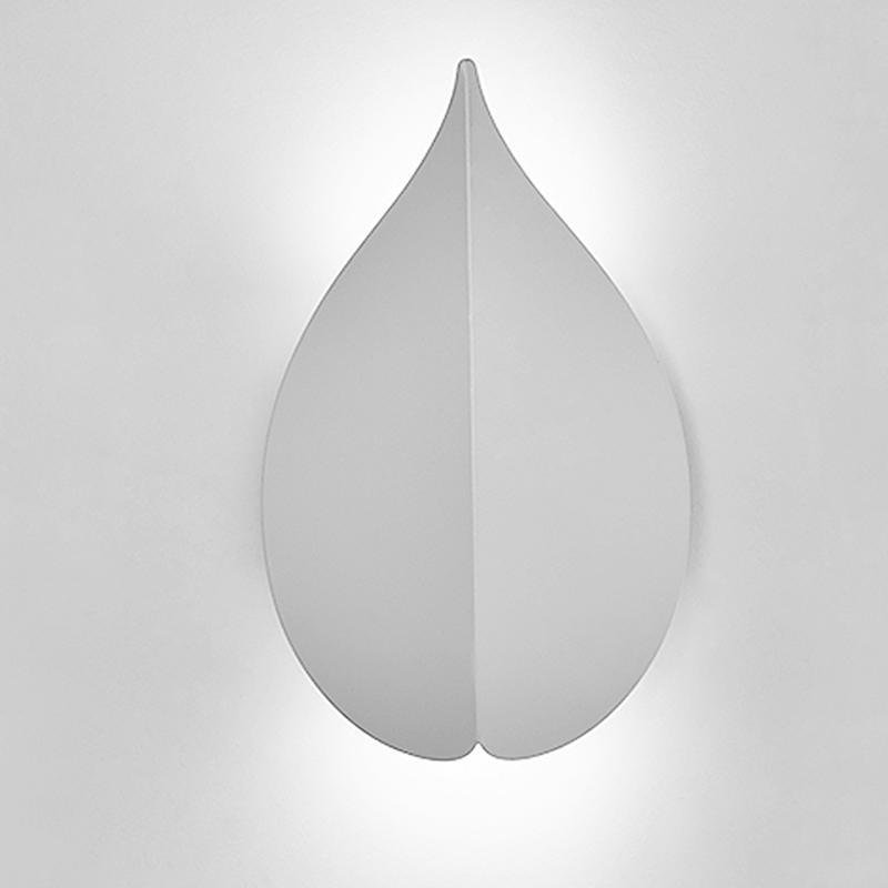 Modern Leaf Shaped LED Wall Sconce Minimalist Acrylic Iron Light for Living Room Bedroom