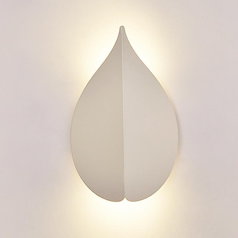 Modern Leaf Shaped LED Wall Sconce Minimalist Acrylic Iron Light for Living Room Bedroom