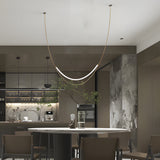 Modern Leather Belt LED Pendant Light Minimalist Chandelier for Staircase and Living Room