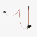 Modern Leather Strap LED Combination Pendant Light Adjustable Multi Head Hanging Fixture