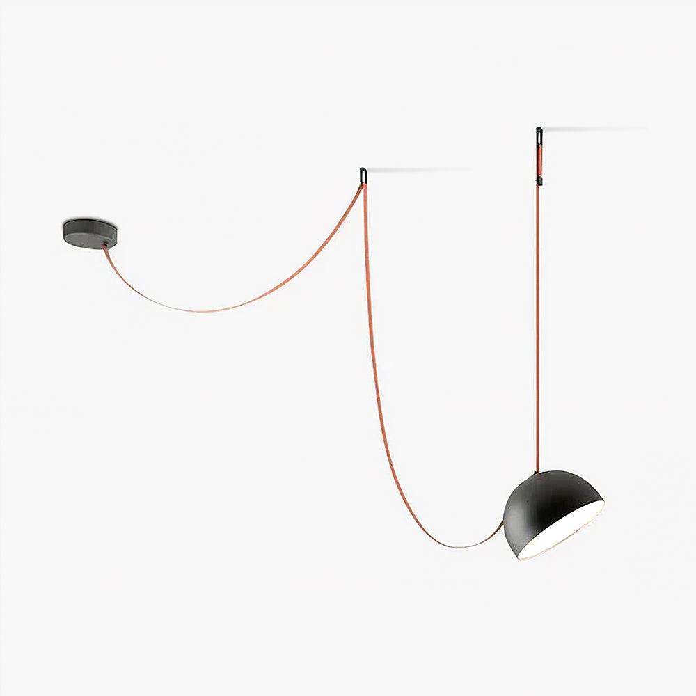 Modern Leather Strap LED Combination Pendant Light Adjustable Multi Head Hanging Fixture
