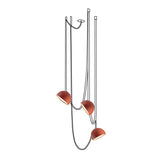 Modern Leather Strap LED Combination Pendant Light Adjustable Multi Head Hanging Fixture
