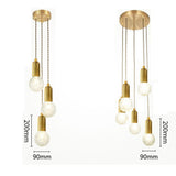 Modern LED Acrylic Bubble Globe Pendant Light Gold Hanging Island Lamp Fixture
