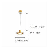 Modern LED Acrylic Circle Pendant Light Industrial Metal Ring Chandelier for Home Office