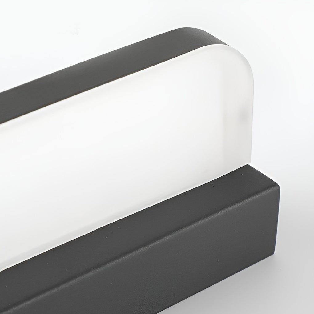 Modern LED Bathroom Vanity Light with Dual Directional Wall Mounted Iron Panel and Acrylic Shade