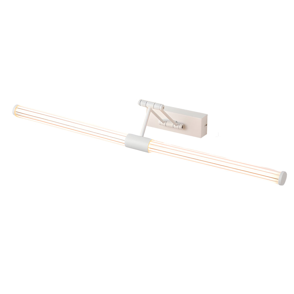 Modern LED Bathroom Vanity Light with Foldable Dual Adjustable Swing Arms and 360 Degree Illumination