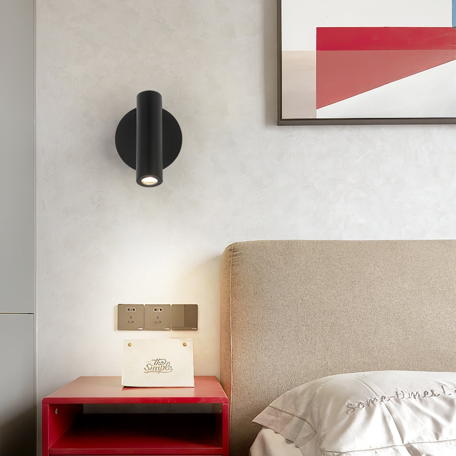 Modern LED Bedside Reading Lamp Wall Mounted Sconce for Bedroom and Living Room
