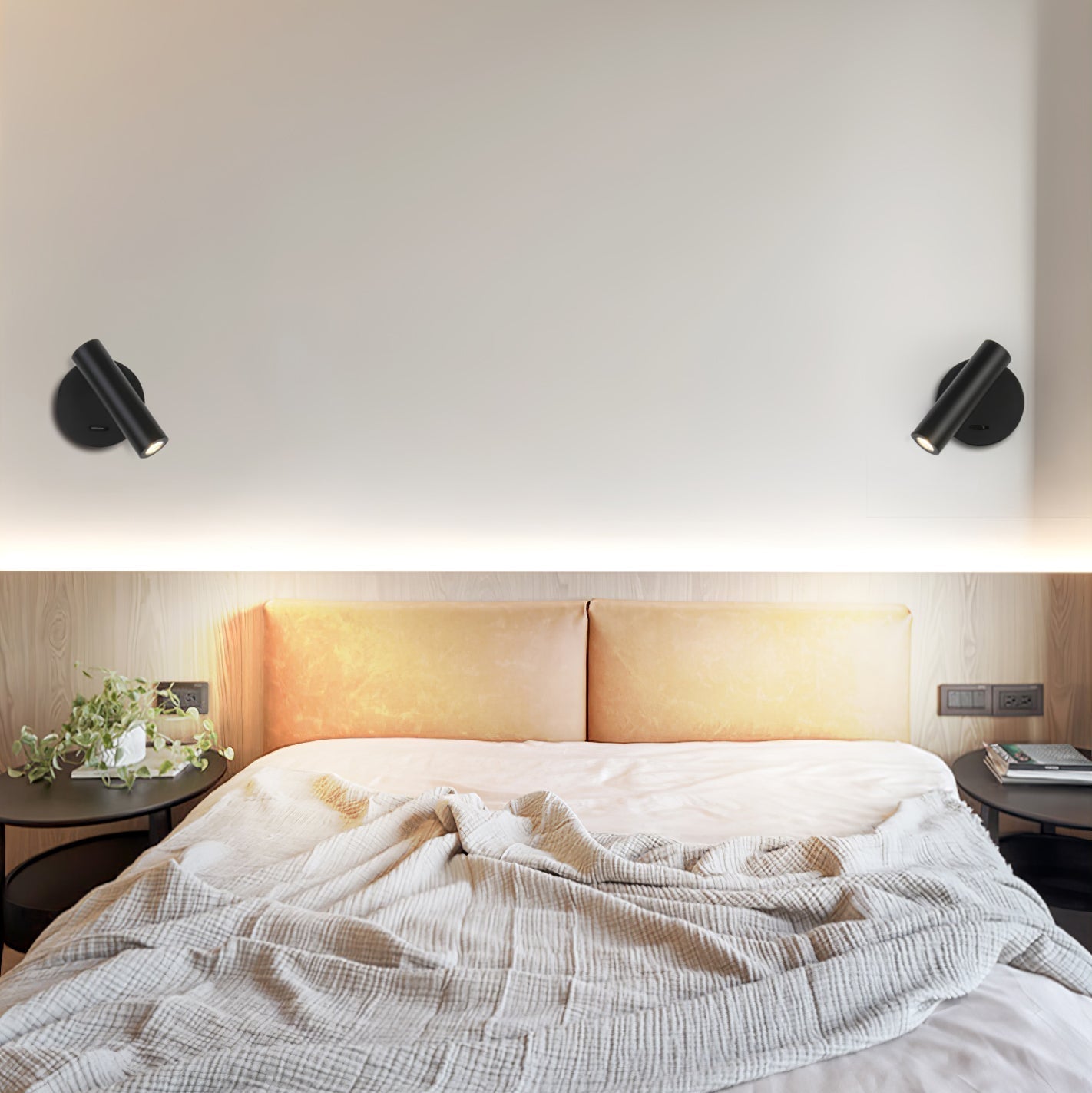 Modern LED Bedside Reading Lamp Wall Mounted Sconce for Bedroom and Living Room